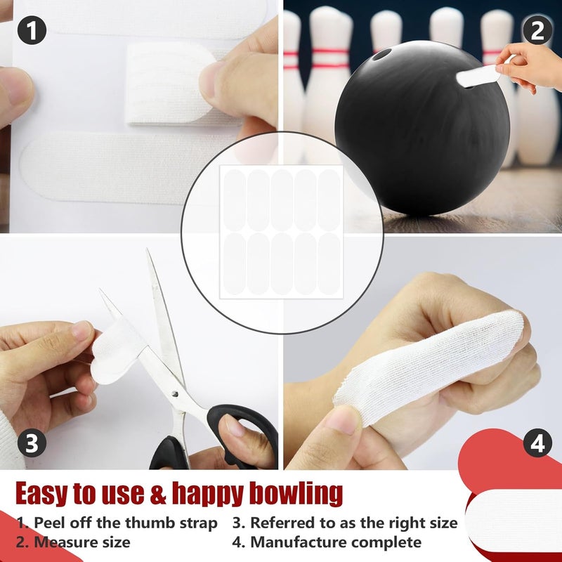 FixlyFido 100 PCS Bowling Thumb Tape - Bowling Finger Tape - Thumb Tape Protector for Bowling(Multiple Colors, 1 x 2.8 Inches, Breathable) - Image 5